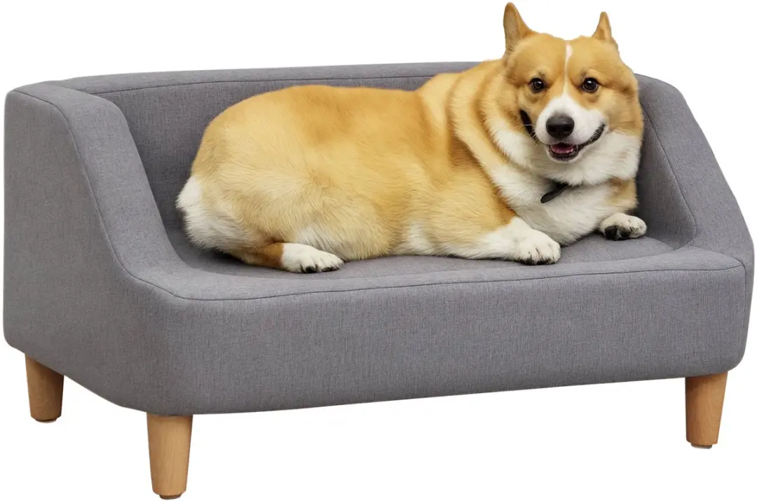 Pawhut Hondensofa Grijs