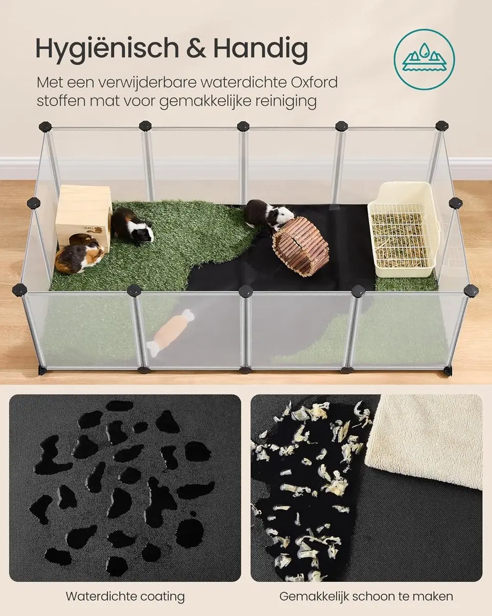 Songmics Kleindierverblijf 145x73x57cm - Wit - afbeelding 3 van 6