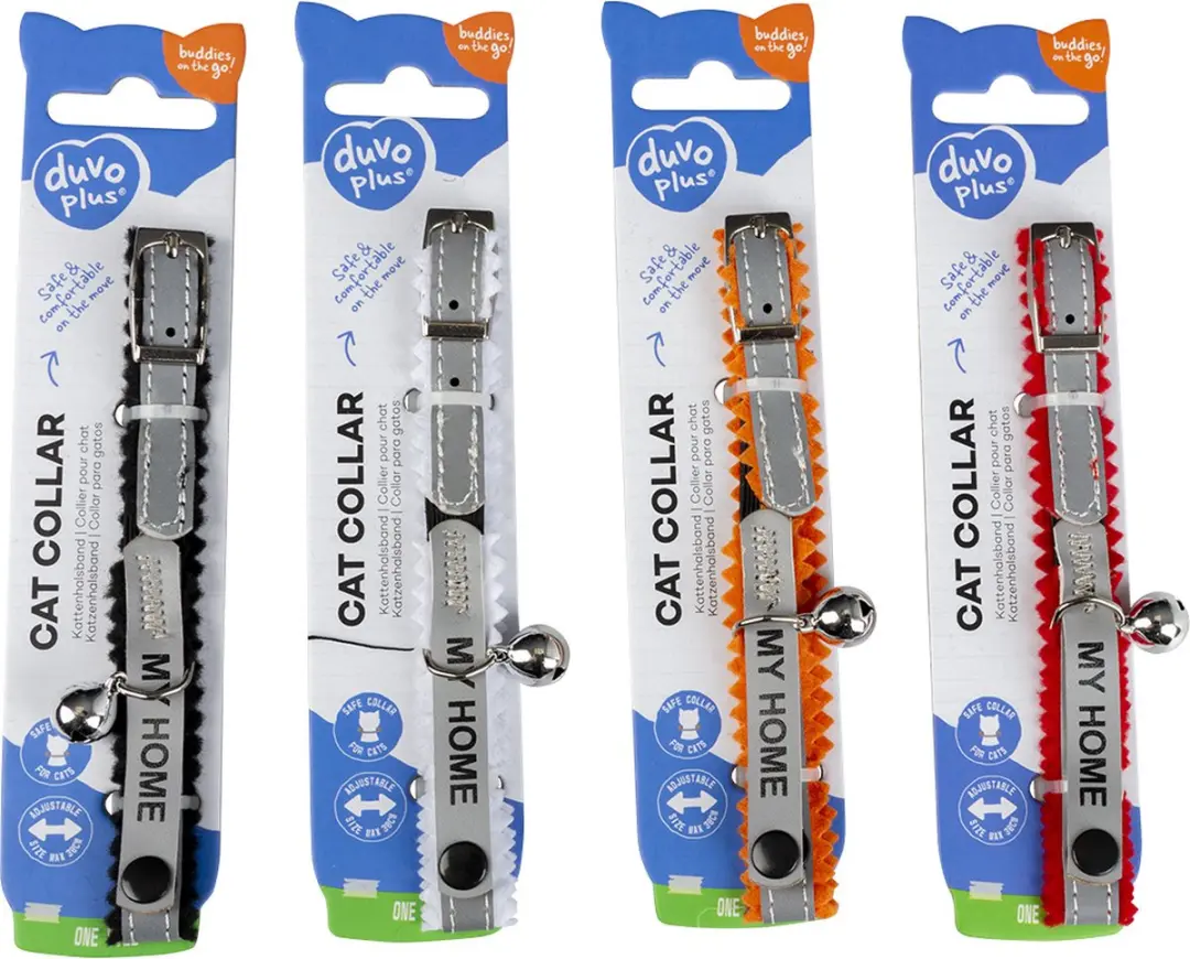 DuvoPlus Aandrukroller Kat Reflecterend Halsband 20-30cm