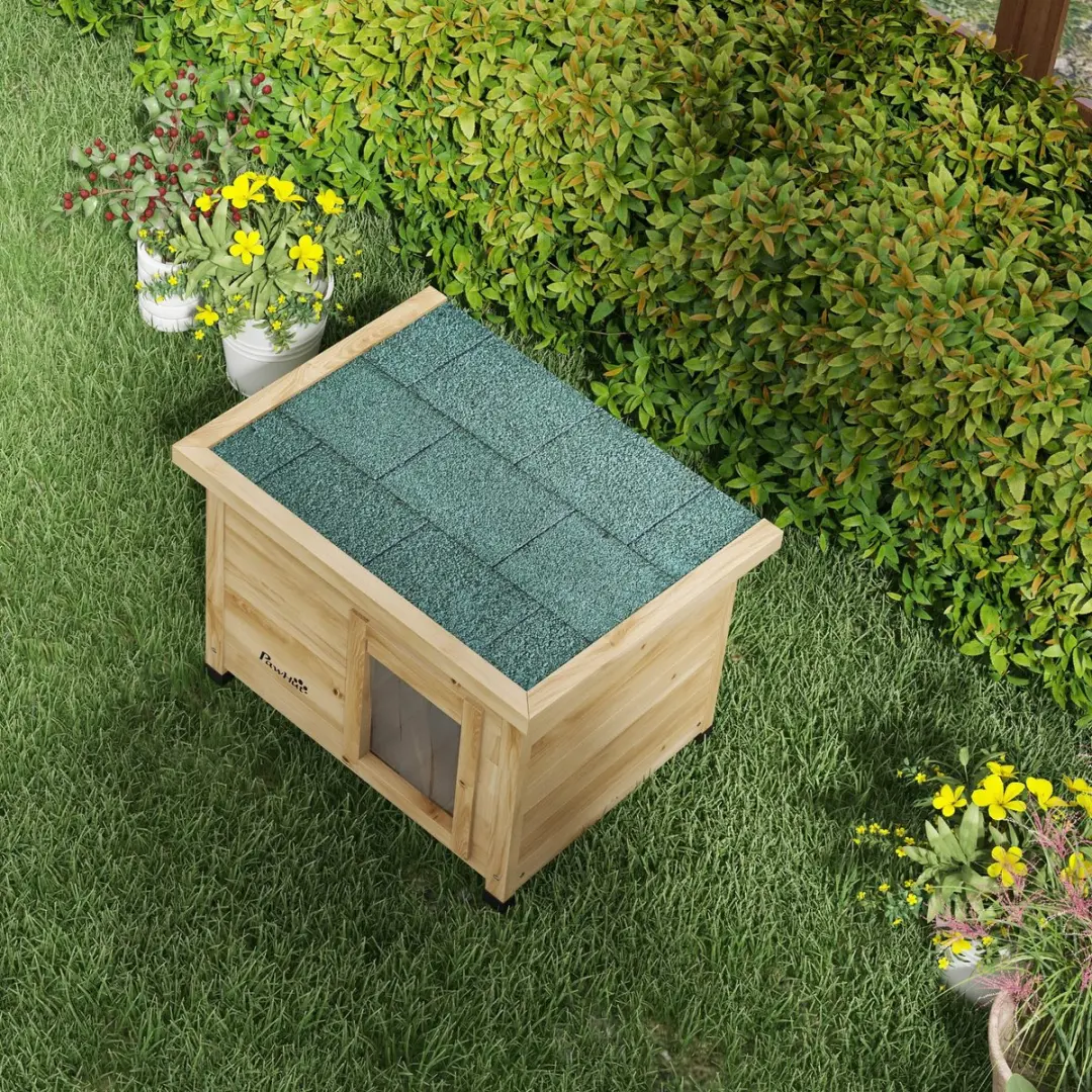 Pawhut Kattenhuis Outdoor 57x45x43cm - Geel