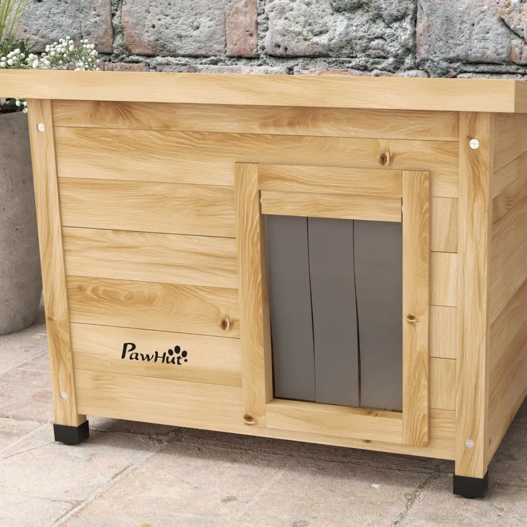 Pawhut Kattenhuis Outdoor 57x45x43cm - Geel