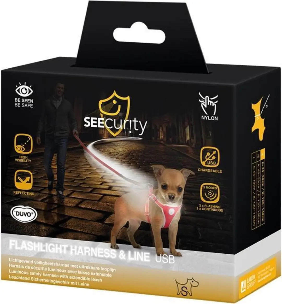 DuvoPlus Flashlight Harnas Hond - L - 120x55-70cm