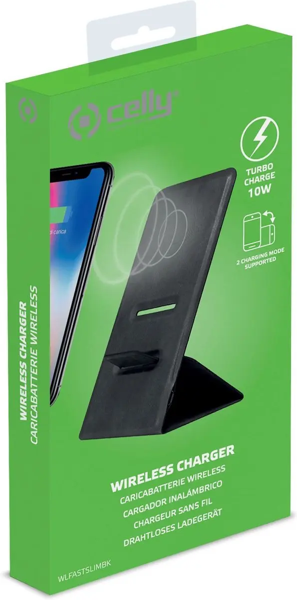 Celly Draadloze Oplaadstandaard 0517623 - Zwart