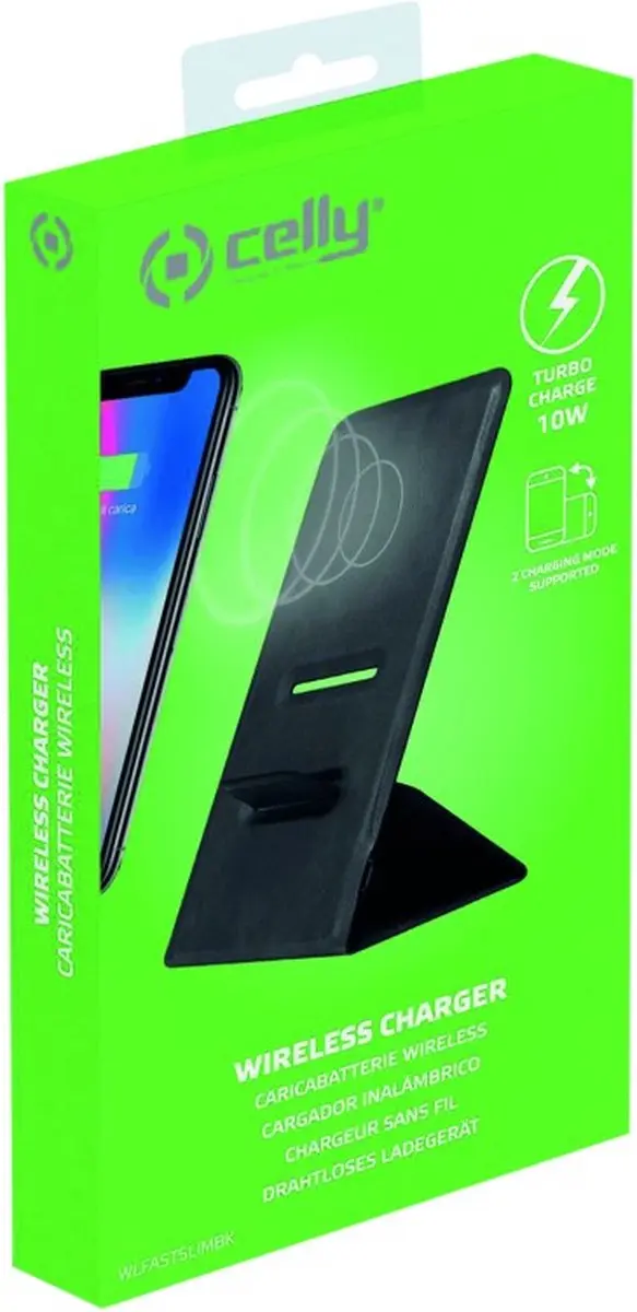 Celly Draadloze Oplaadstandaard 0517623 - Zwart