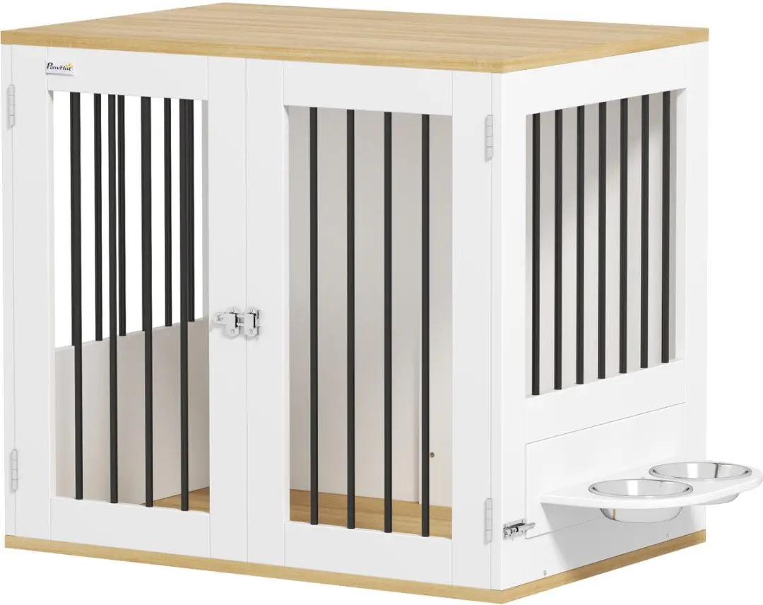 Pawhut Hondenbenchmeubel 80x55x71,5cm