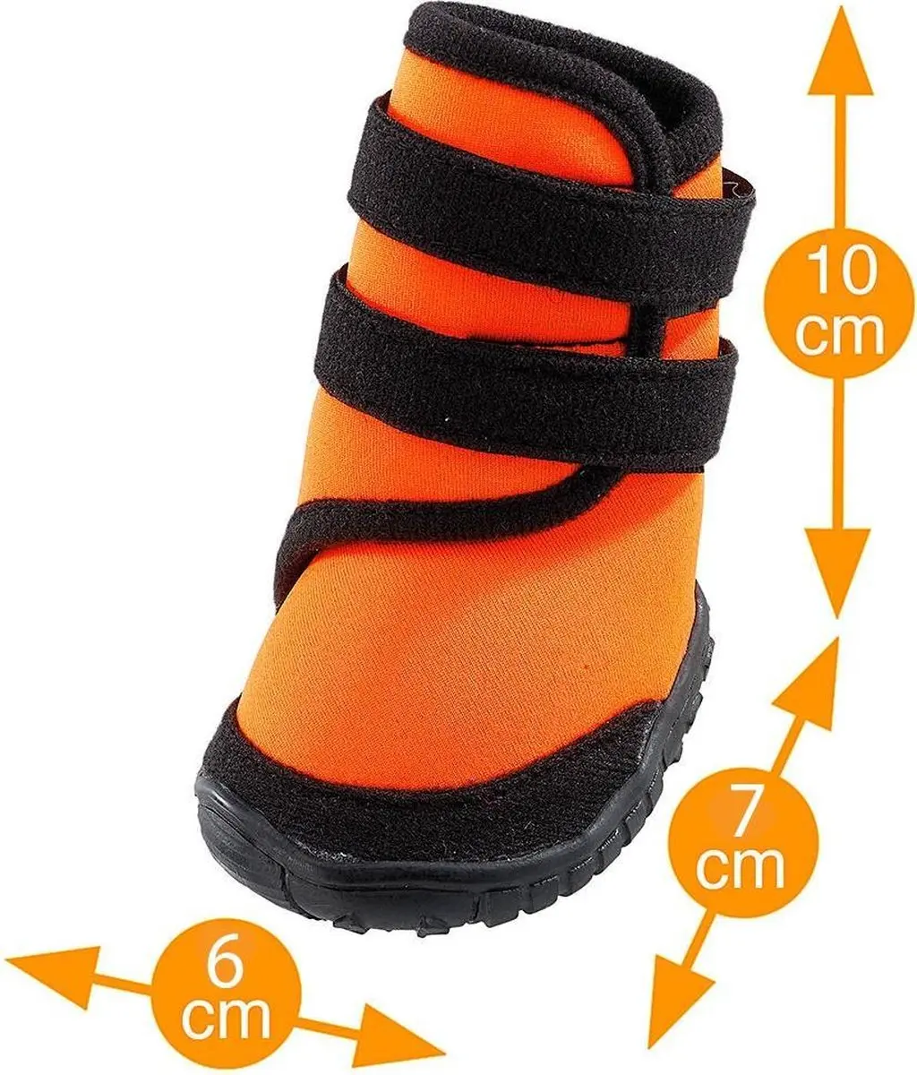 Ferplast Trekking Hondenschoenen - Oranje/Zwart - Maat S - afbeelding 2 van 5