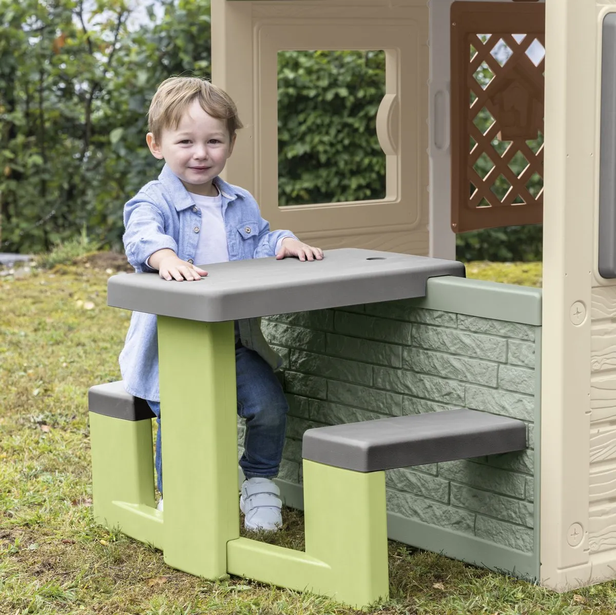Smoby Life Picknicktafel - Groen/Grijs