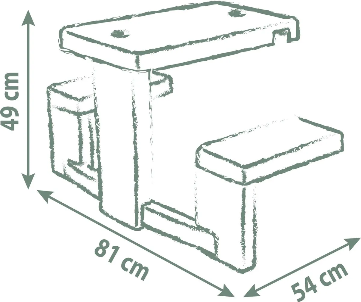 Smoby Life Picknicktafel - Groen/Grijs