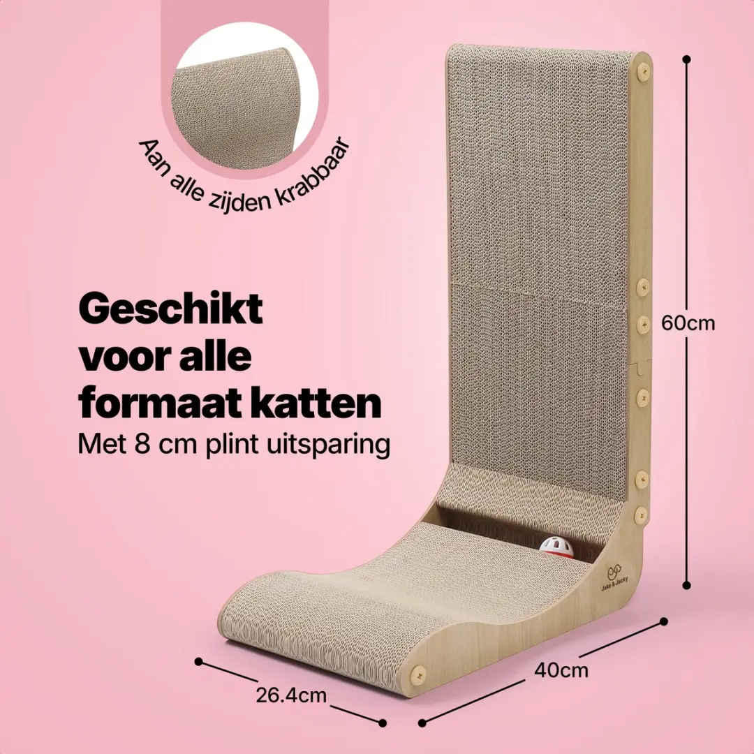 Jake and Jacky Krabplank Katten 60x26x40cm - 2 Ligplekken