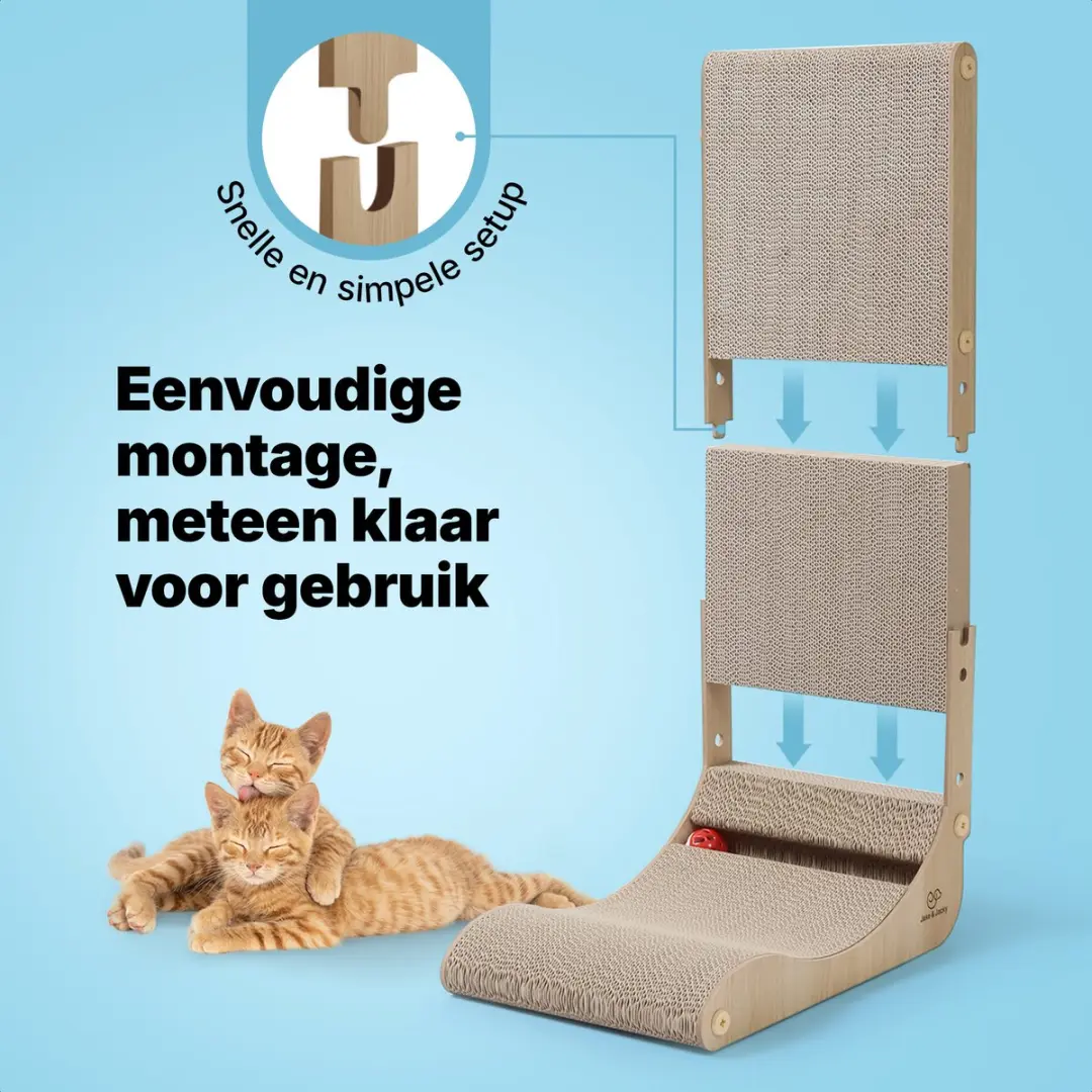 Jake and Jacky Krabplank Katten 60x26x40cm - 2 Ligplekken