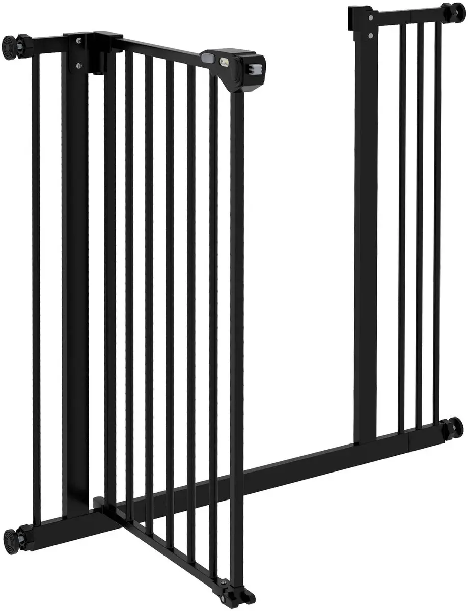 Pawhut Hondenhek 74-87cm - Treppenschutz - Zwart