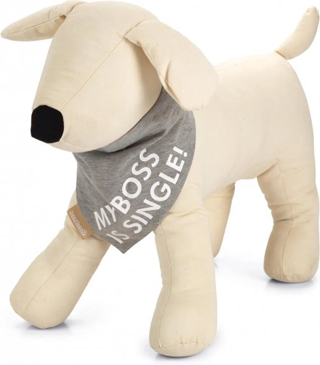 Beeztees Honden Bandana My Boss is Single Hartjes
