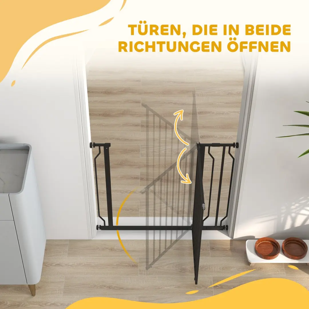 Pawhut Staal Huisdierhek 95x76cm - Zwart
