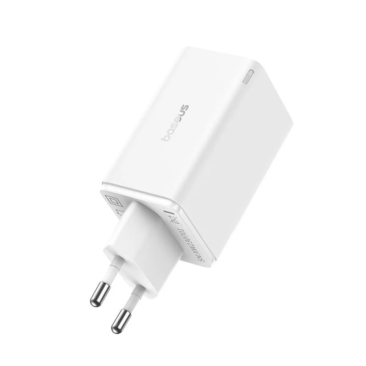 Baseus GaN6 65W USB-C Snellader + 100W Kabel - Wit