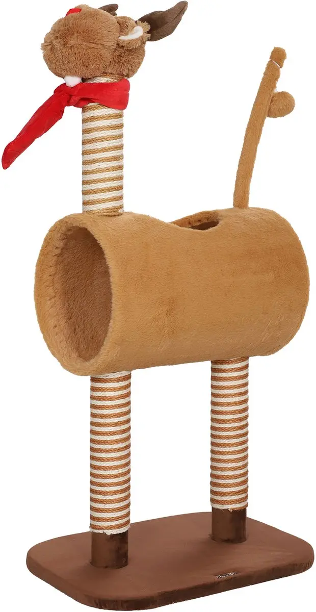 Pawhut Kratzbaum 98cm Katzenturm Hirschdesign