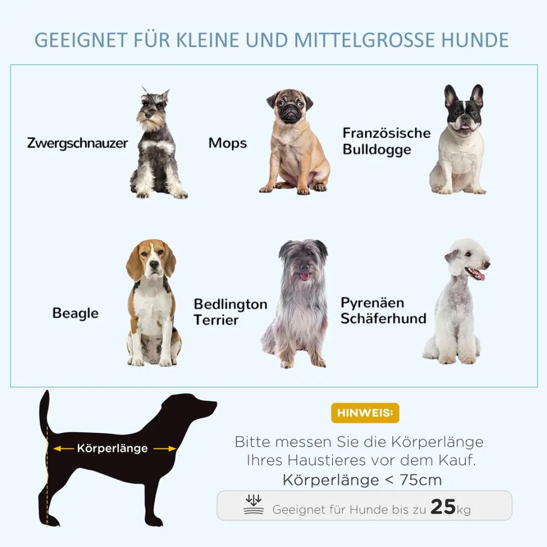 Pawhut Hundekäfig D02-165V00 met opvangbak - Zwart