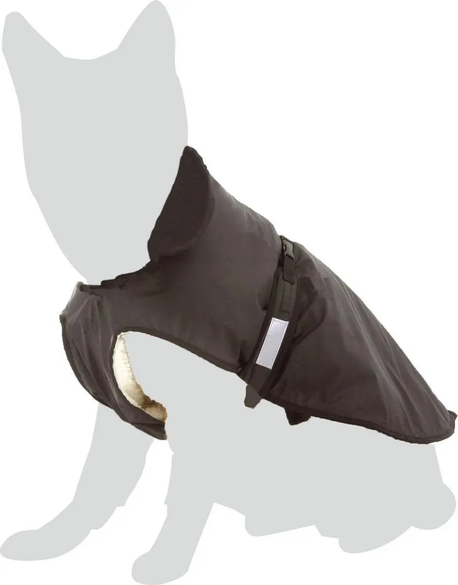 Flamingo Hondenjas Outdoor Gevoerd - Zwart - 40 cm