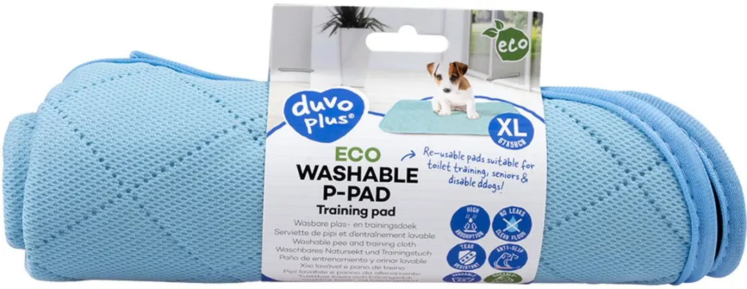Duvo Dierentoilet Eco Wasbare P-pad XL - 67x50cm - Blauw