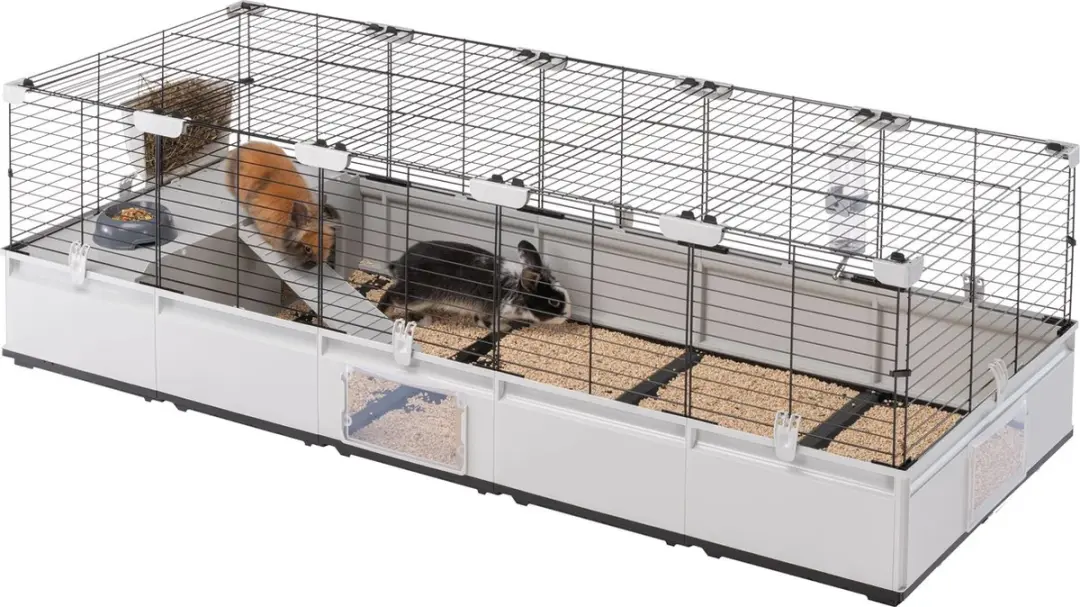 Ferplast Modular 4 Kooi 179x72x56cm - Zwart/Grijs