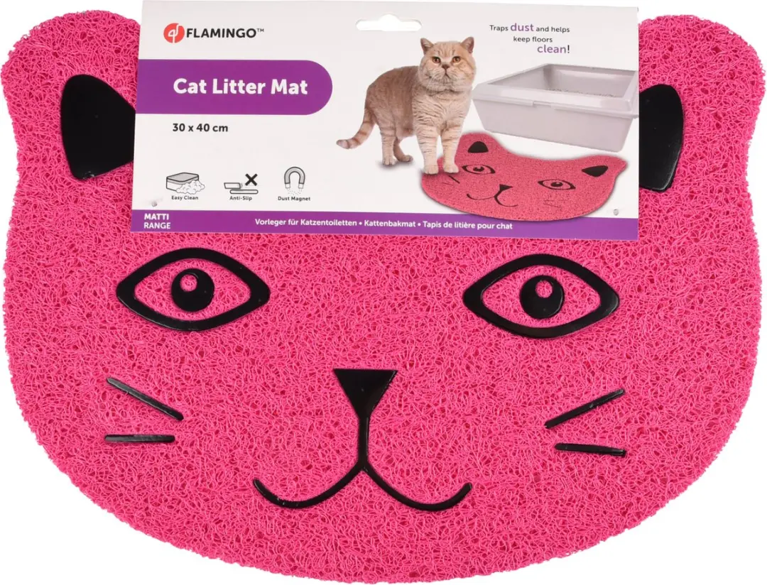 Flamingo Matti Pancho Kattenbakmat - Fuchsia 30x40cm