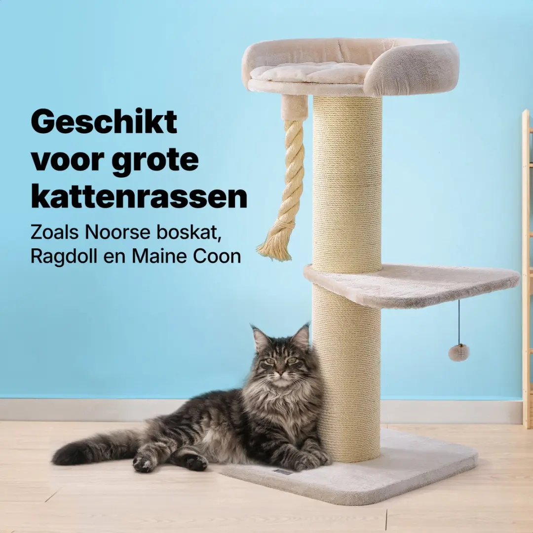 Jake and Jacky Krabpaal Naturel/Crème - 3 Niveaus - Ø20cm