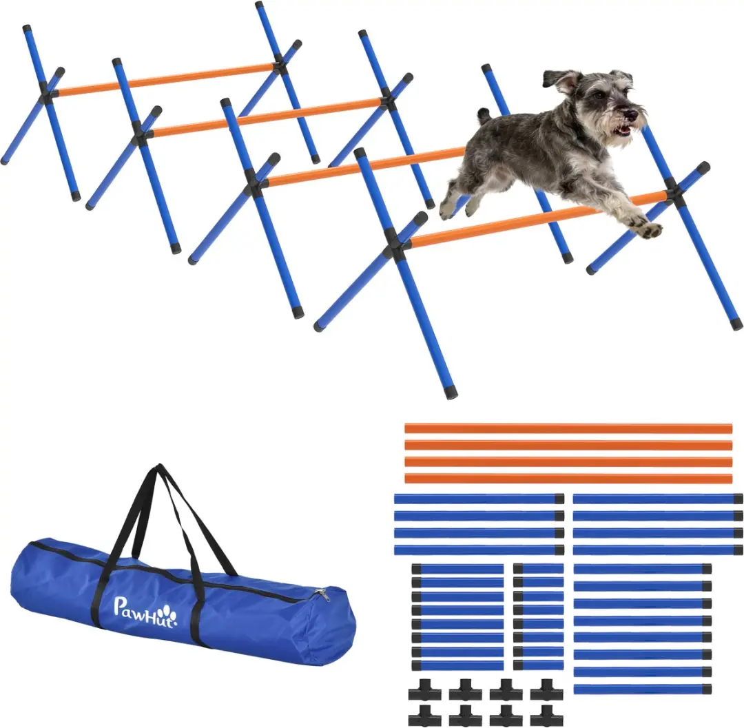 Pawhut Honden Agilityset 4-delig - Meerkleurig