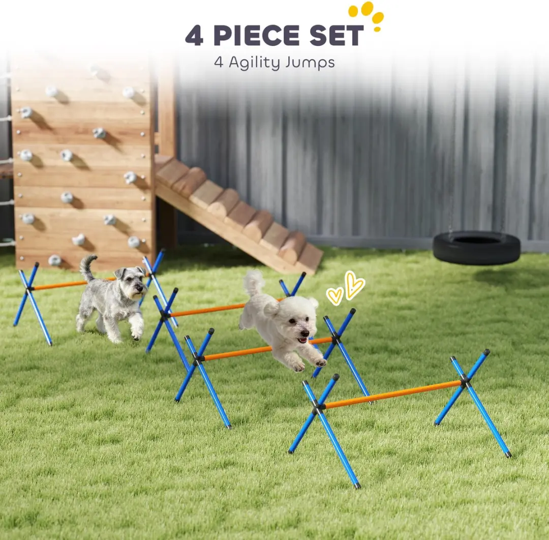 Pawhut Honden Agilityset 4-delig - Meerkleurig