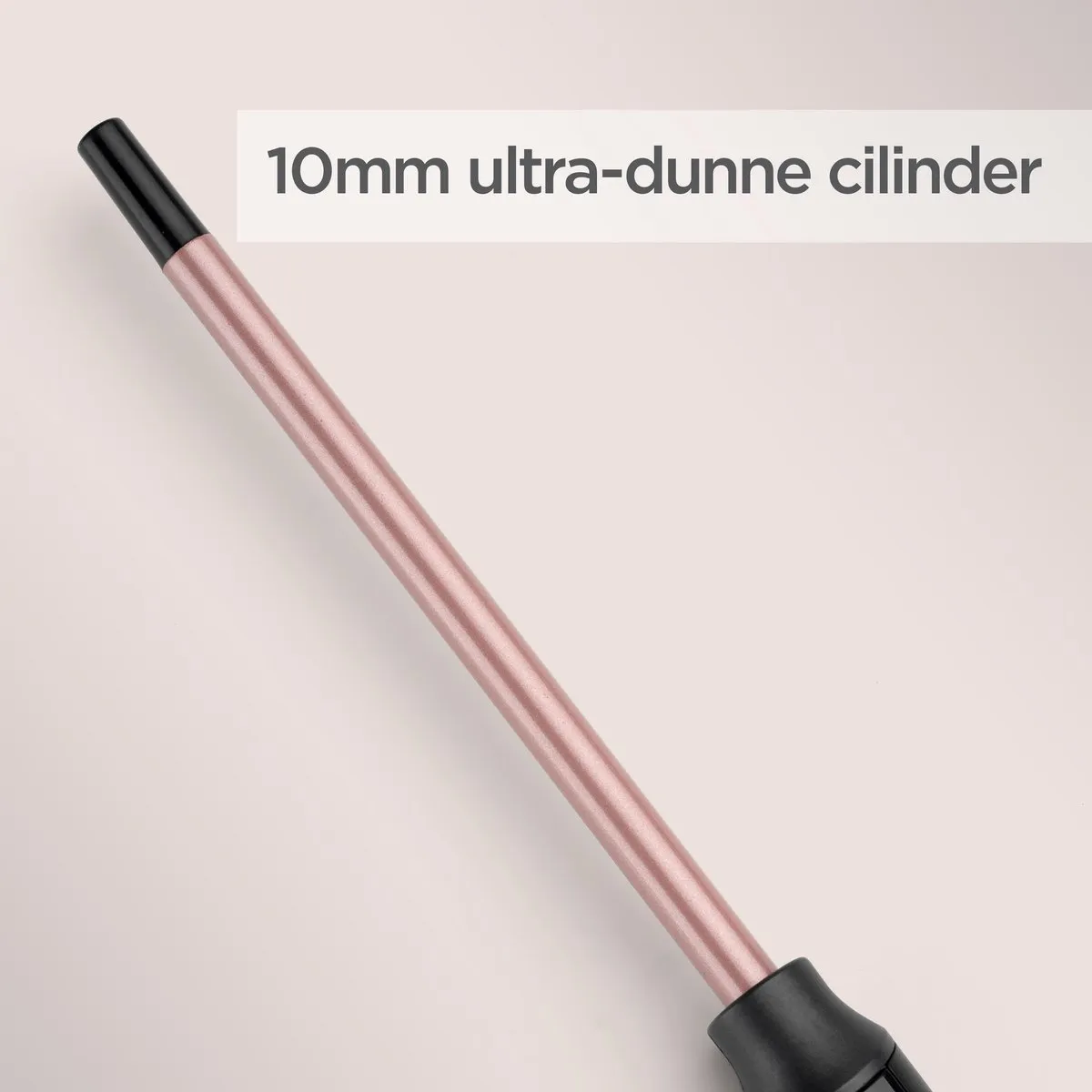 Babyliss Rose-Quartz 10mm Krultang C449E - Zwart/Rose - afbeelding 6 van 6