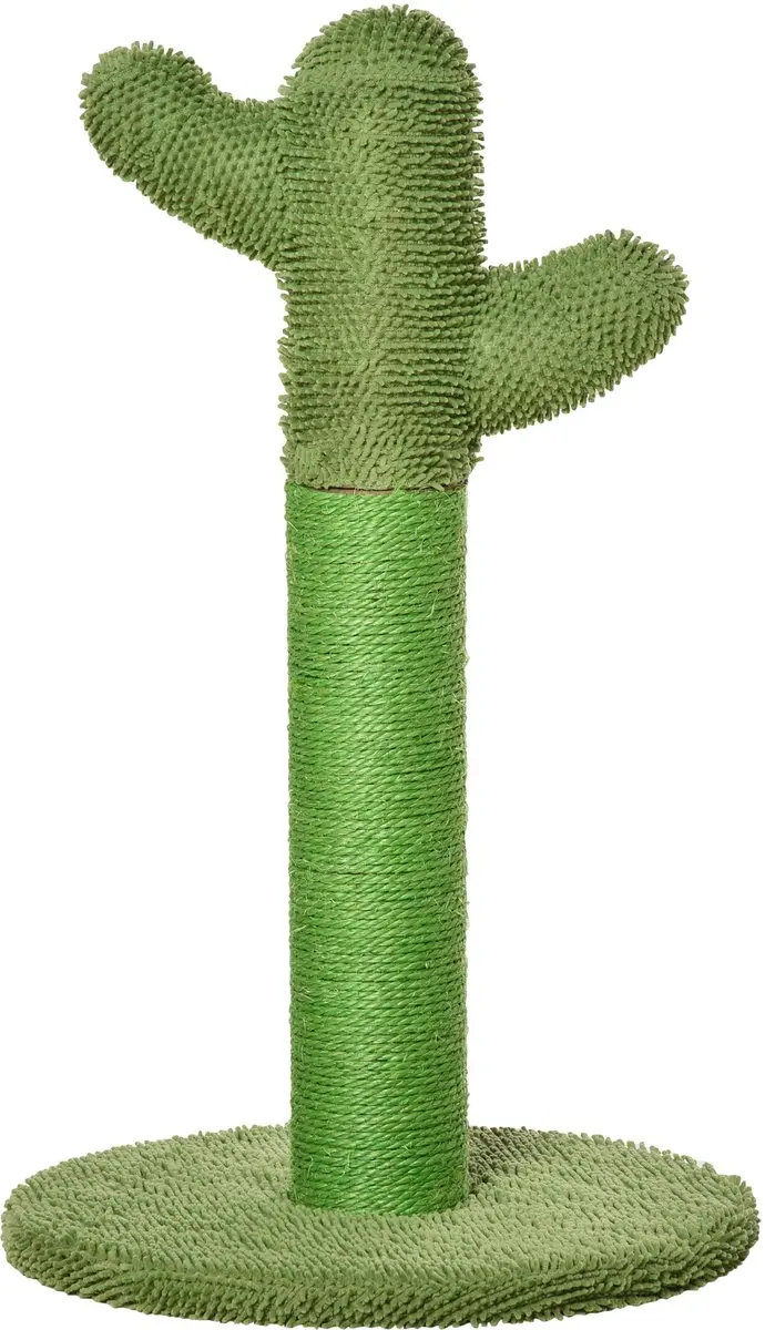 Pawhut Kattenkrabpaal Sisal Groen 40x40x65cm