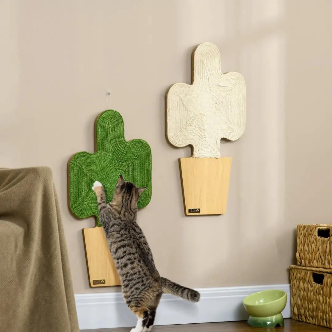 Pawhut Kakteen Kratzmatte Kat 2-delig - 30x60cm