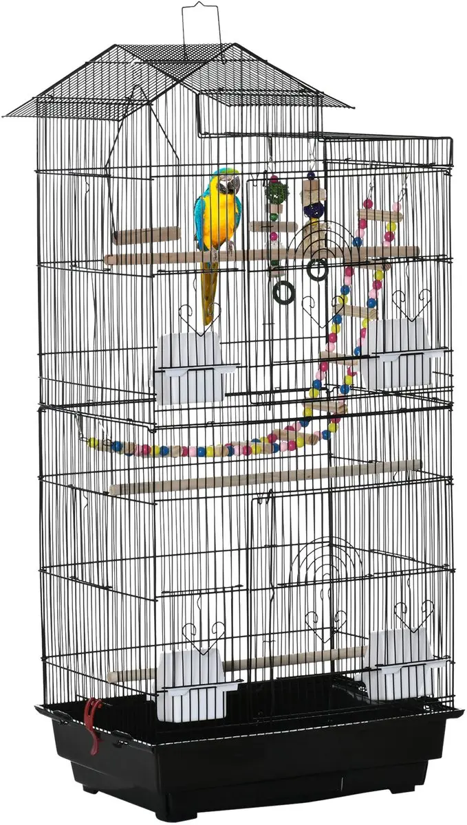 Pawhut Vogelkooi Staaldraad 46x36x100cm
