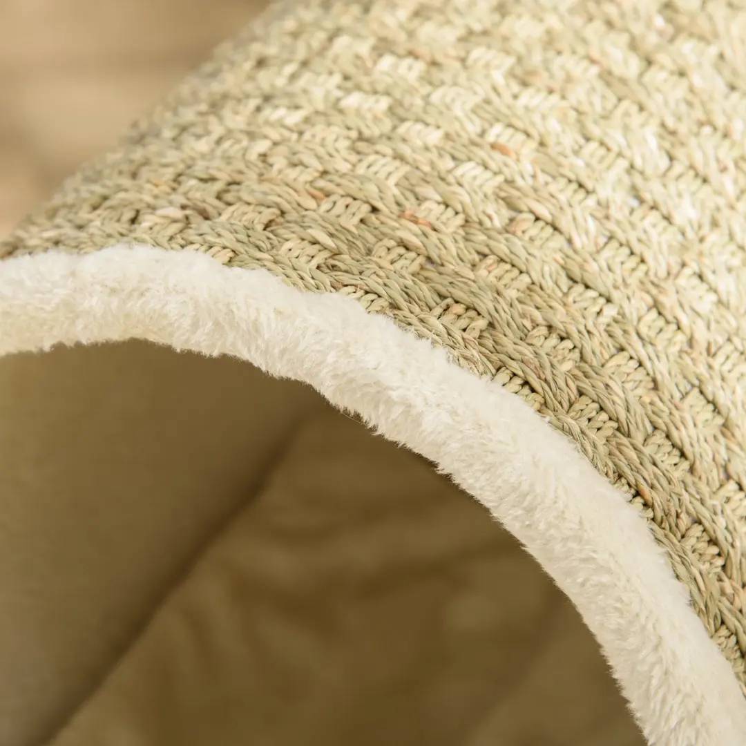 Pawhut Kattenhuis D30-520V01 - Khaki/Natuur