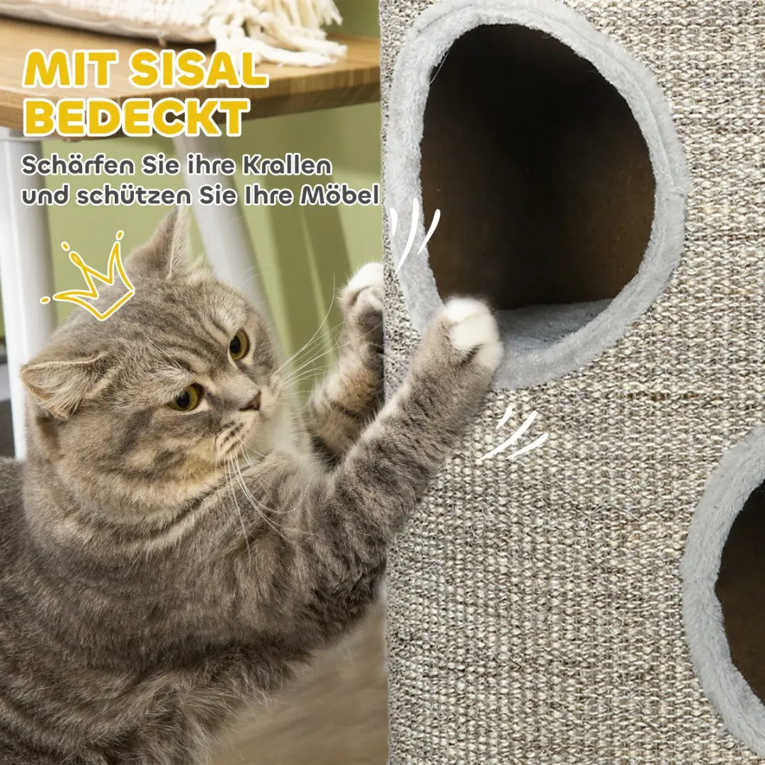 Pawhut Krabton met 3 Grotten D30-535V00 - 3 Ligplekken