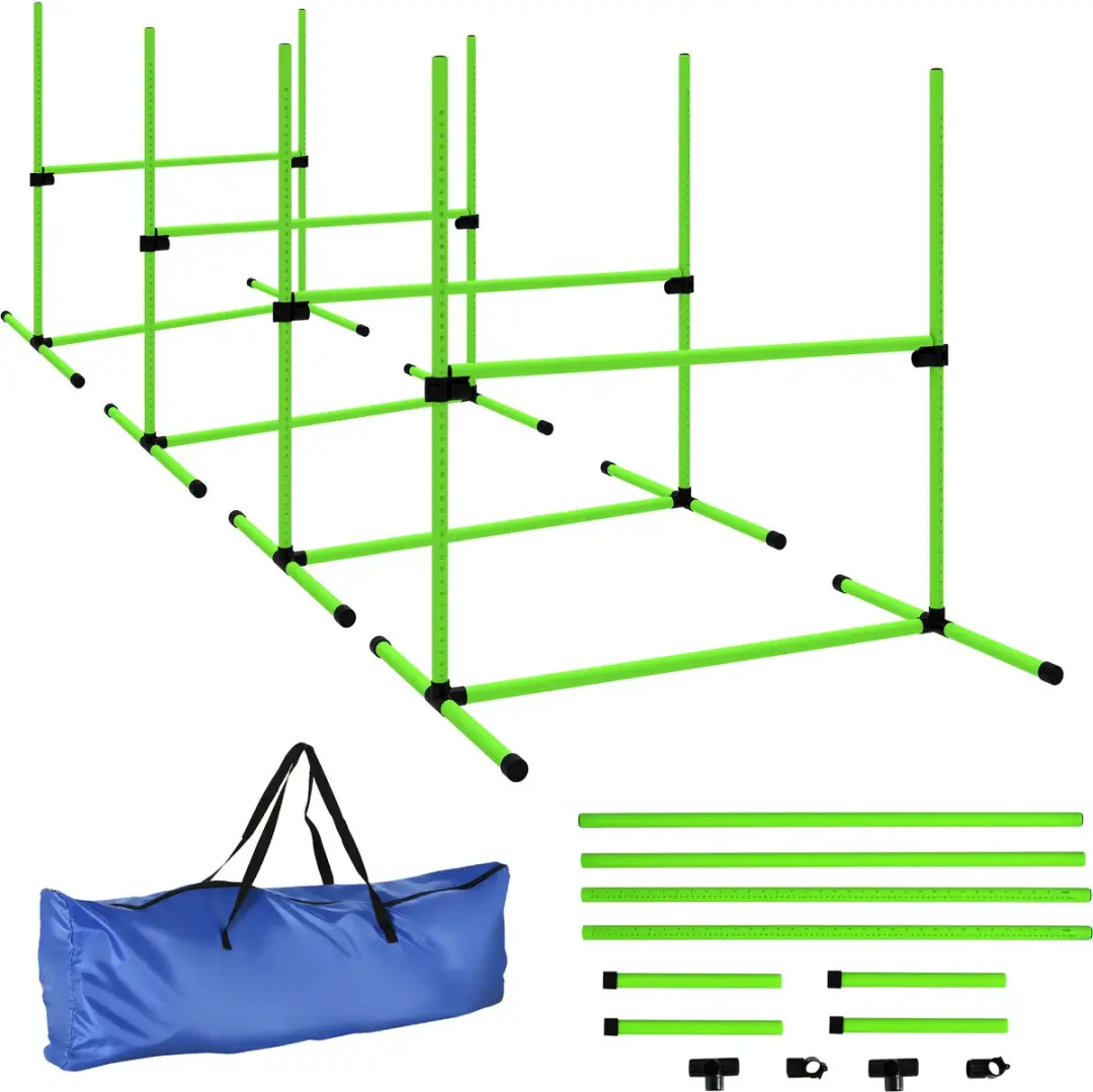 Pawhut Honden Agilityset 4-delig - Groene set