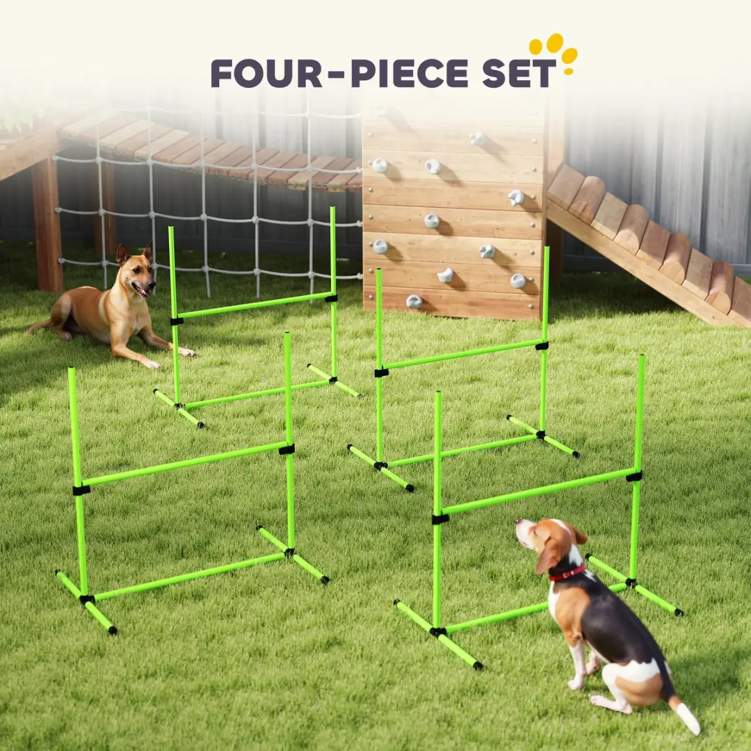 Pawhut Honden Agilityset 4-delig - Groene set - afbeelding 6 van 6