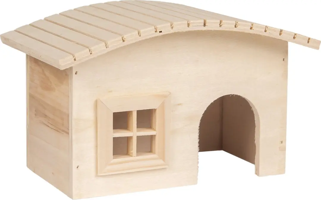 Flamingo Soby Knaagdierhuis Hout Naturel 19,5x12x12cm