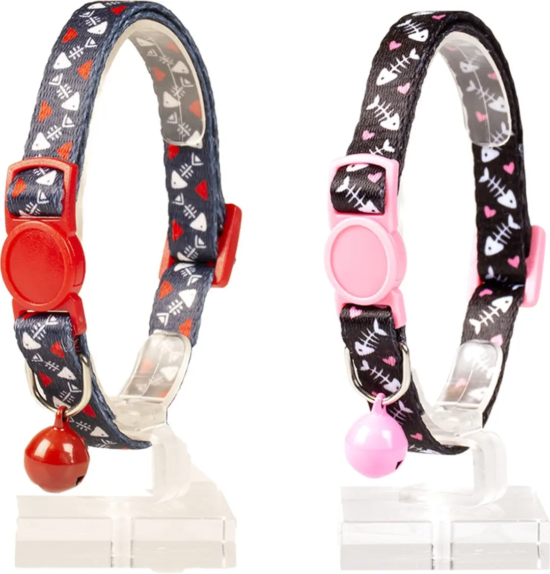 DuvoPlus Halsband Visgraat Kat - 20-30cm - Gemengde Kleuren