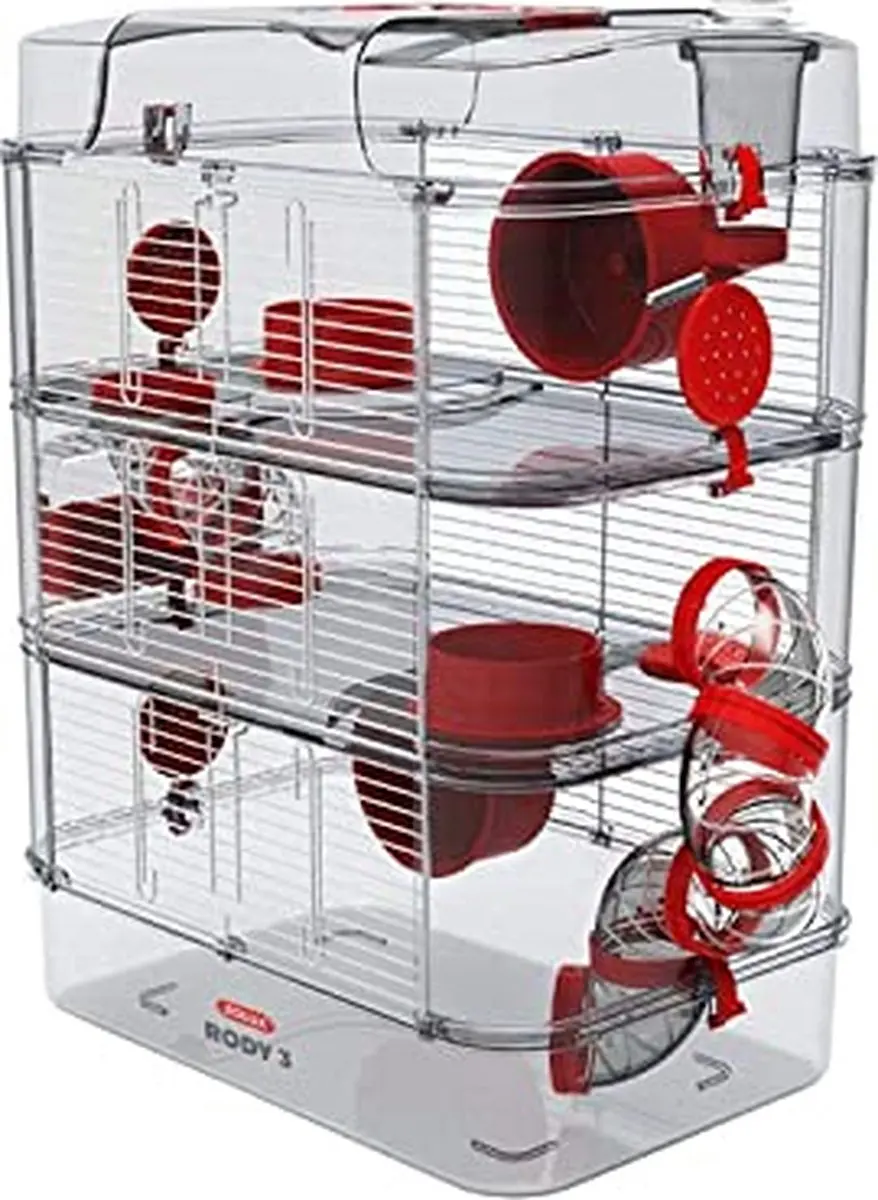 Zolux RODY3 TRIO Loopkooi - Rood