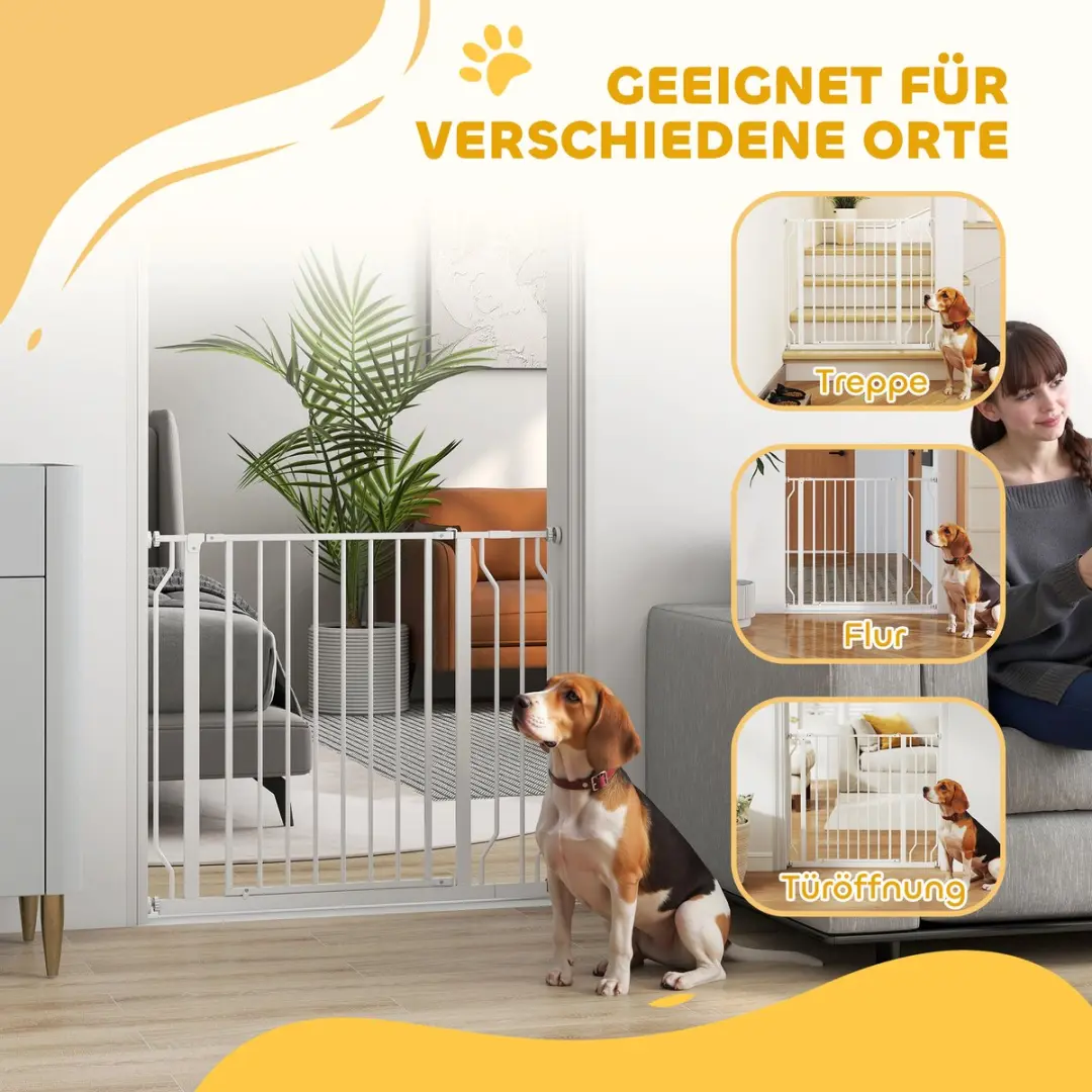 Pawhut D06-109 Hondenhek - Wit