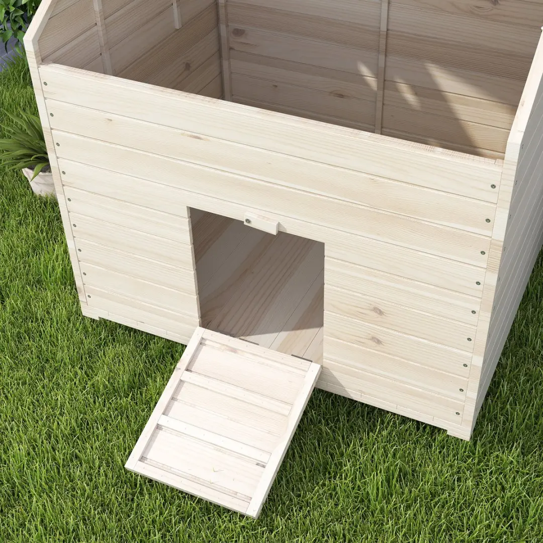 Pawhut Entenhuis Tannenhout 100x82,5x91cm - 1 verdieping