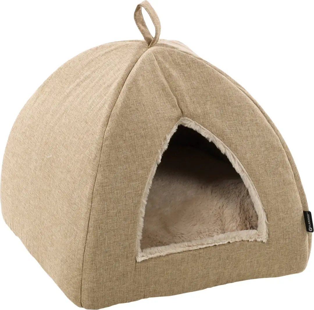 Flamingo Slaapplaats Isidoor Kattenbed - 38x38x40cm - Beige