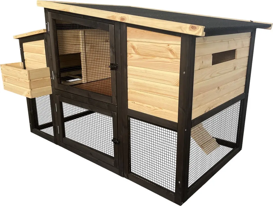 duvoplus Woodland design konijnenhok Bunny Barn houtkleurig