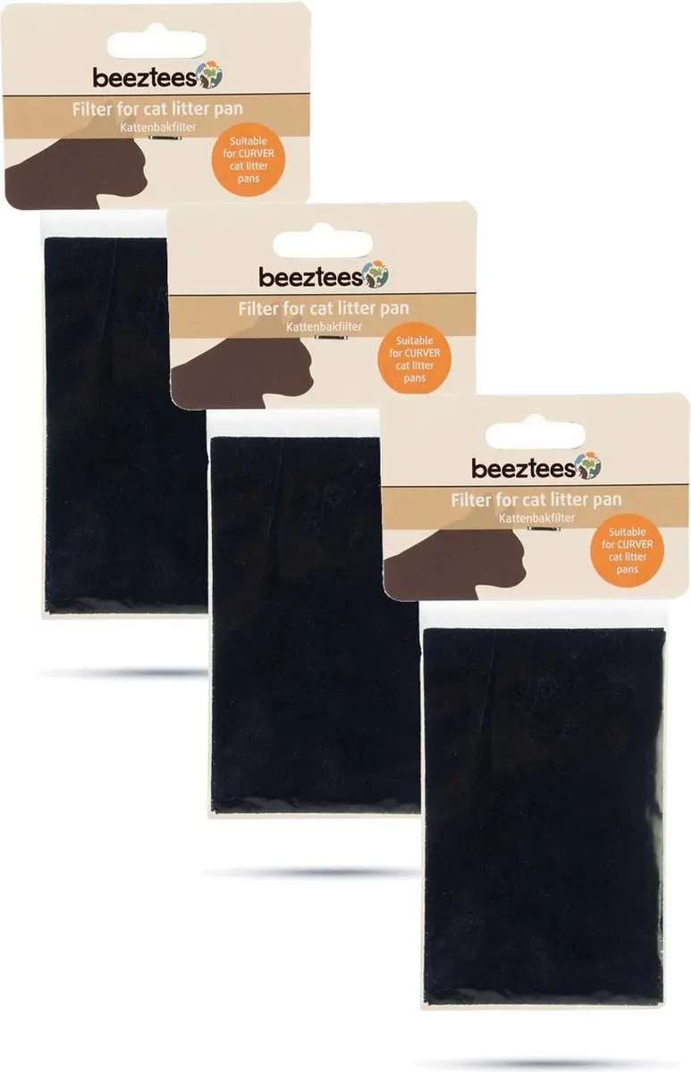 Curver Kattenbakfilter - 6 Stuks (3x2) Zwart