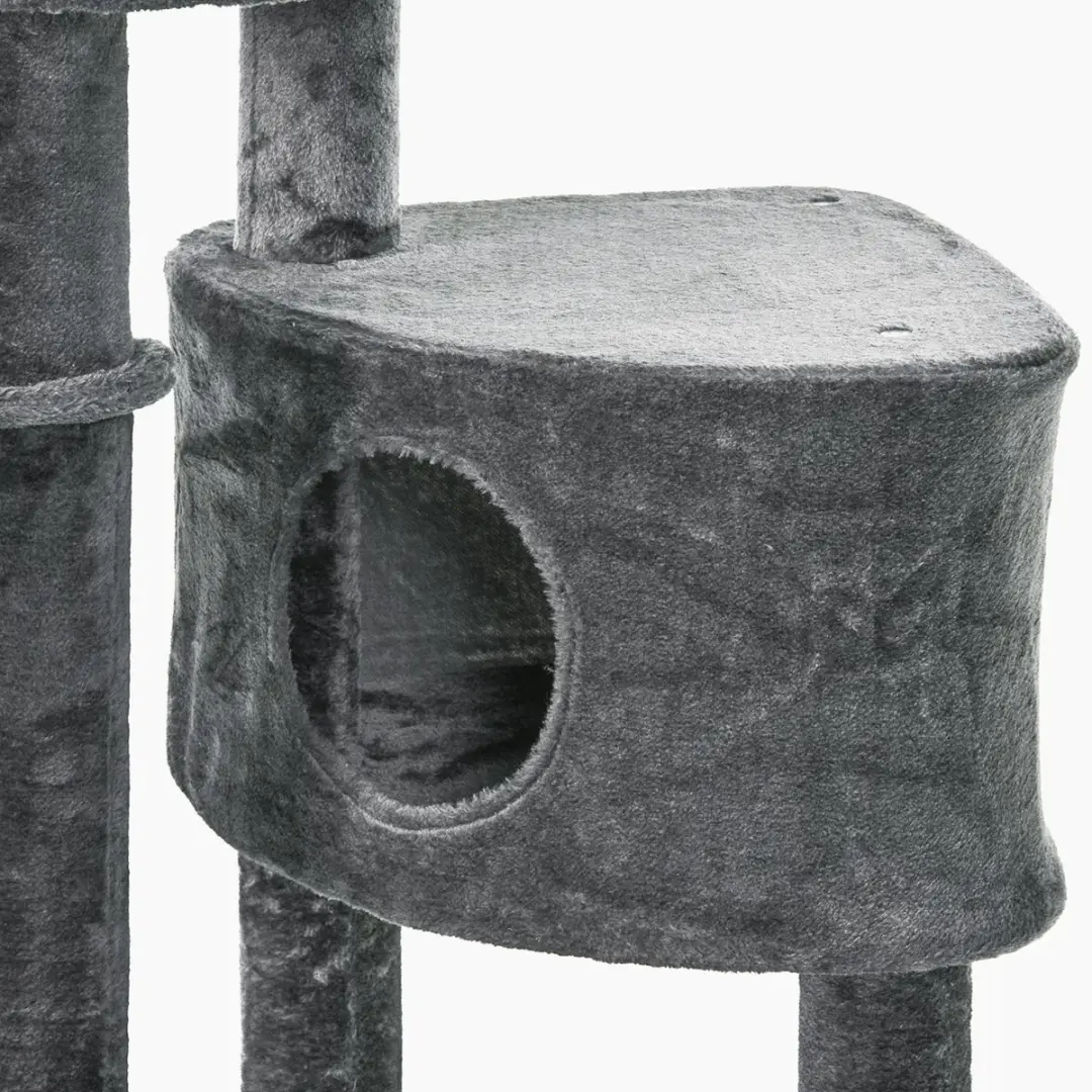 Pawhut Kattenboom 5 Niveaus - 7 Ligplekken - Donkergrijs