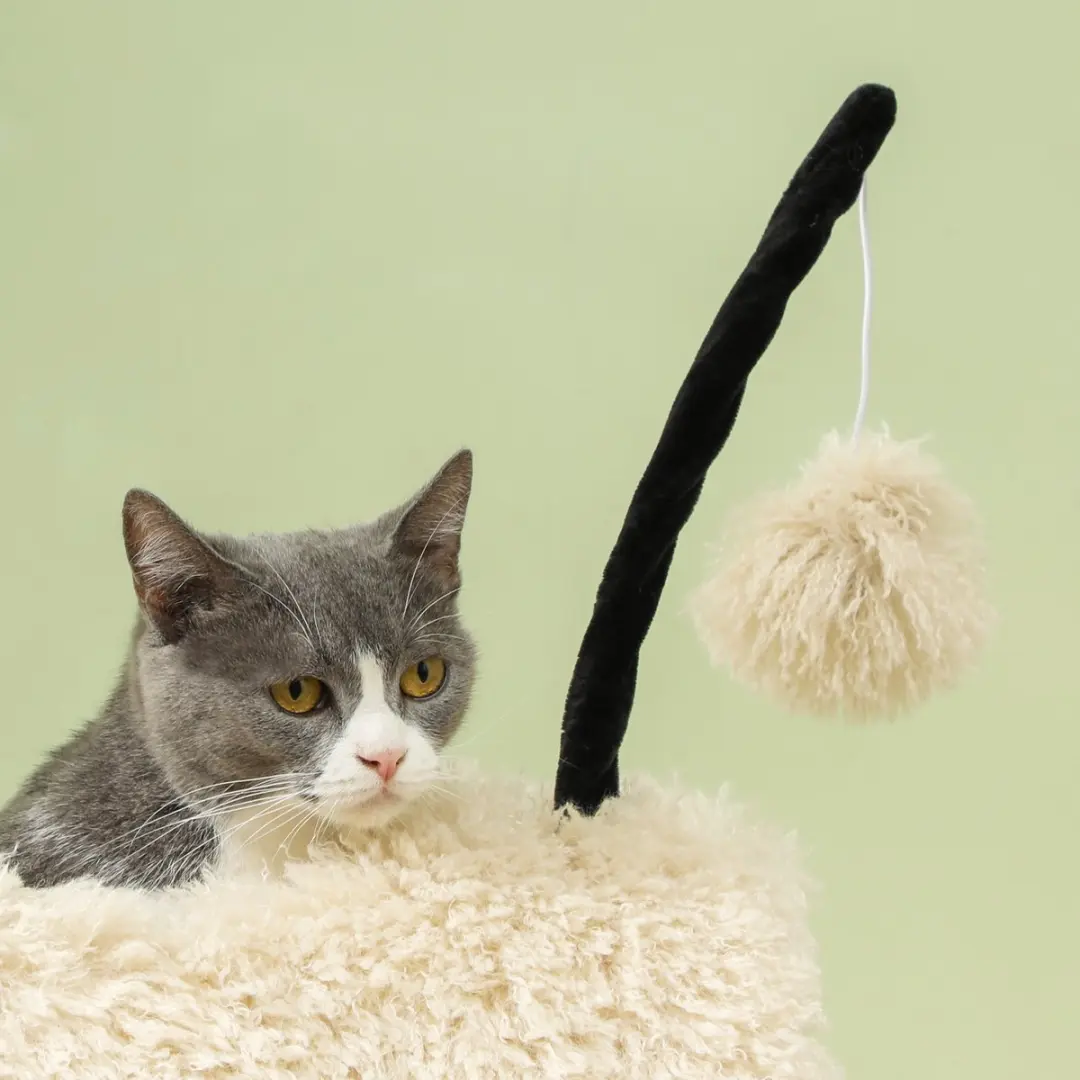 Pawhut Kratzbaum Kattenboom 98cm - 2 Ligplekken - Hellbraun