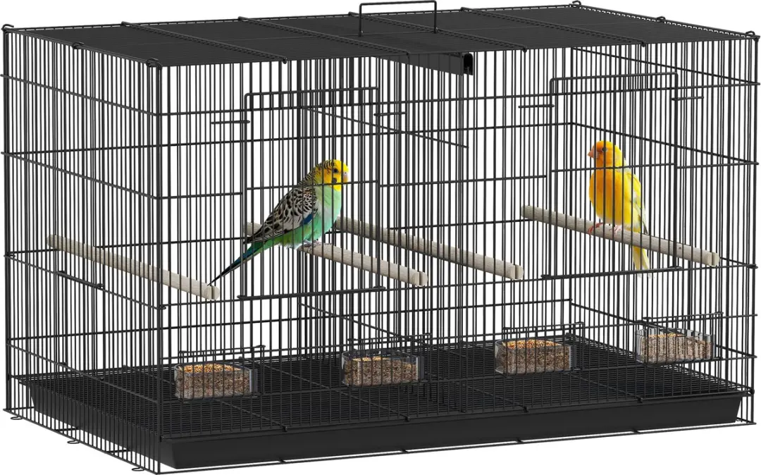 Pawhut Vogelkooi Staal 76x46x46cm