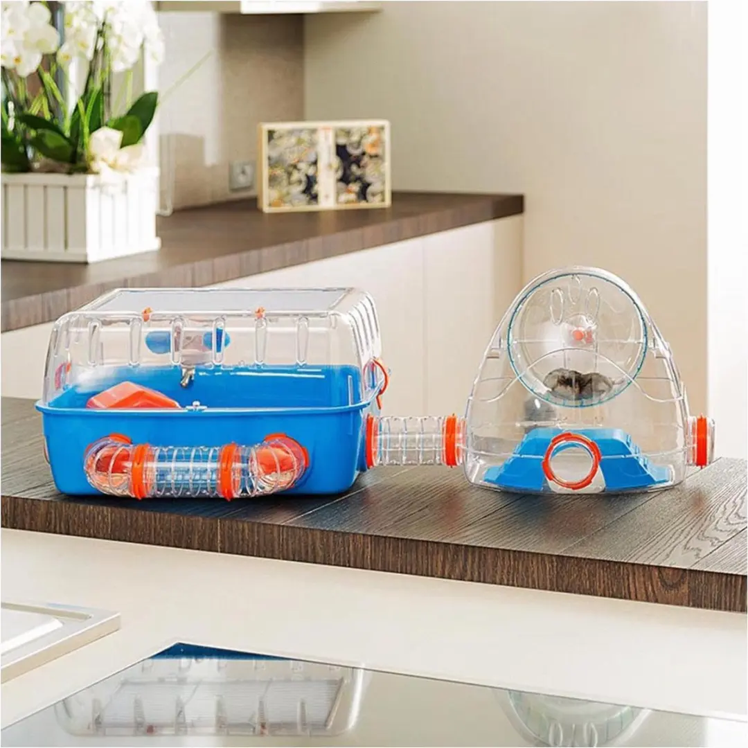 Ferplast Combi 2 Hamsterkooi Blauw 79,5x29,5x26,3cm