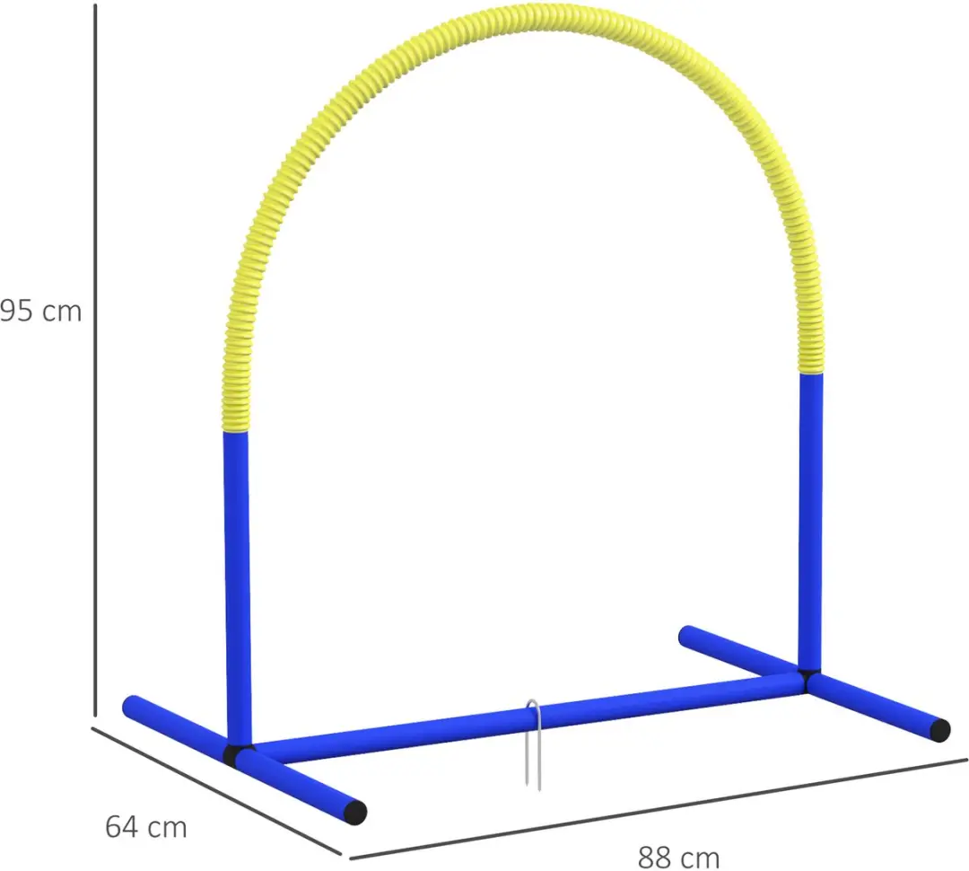 Pawhut Honden Agility Set 4-delig - Blau/Gelb