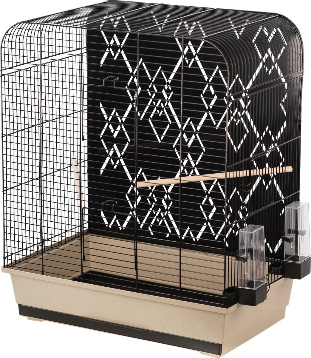 Flamingo Vogelkooi Mona Beige/Zwart 50x34x65cm