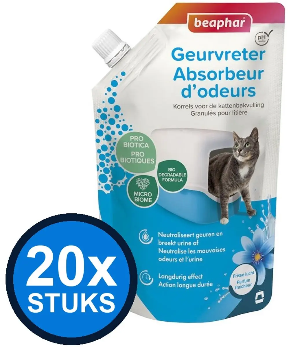 Beaphar Geurvreter Kattenbakreiniging 400g